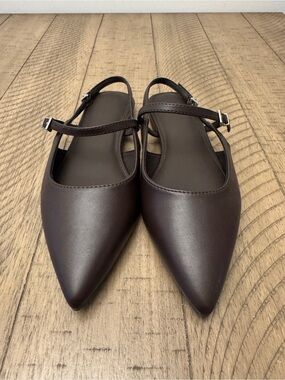 Abercrombie sling back flats